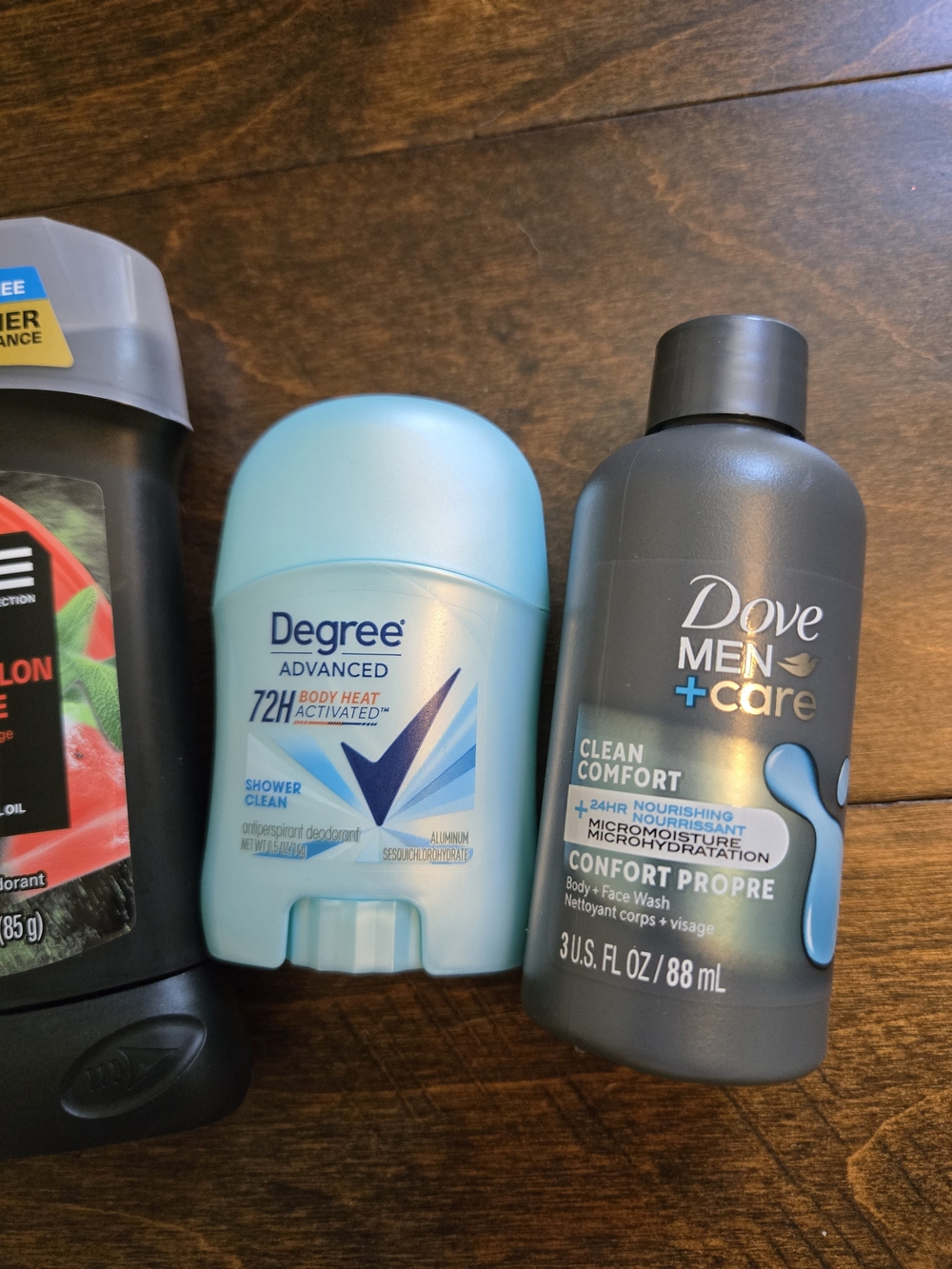 Axe, Degree & Dove Set 72H Antiperspirant Deodorant, Shower Gel Travel